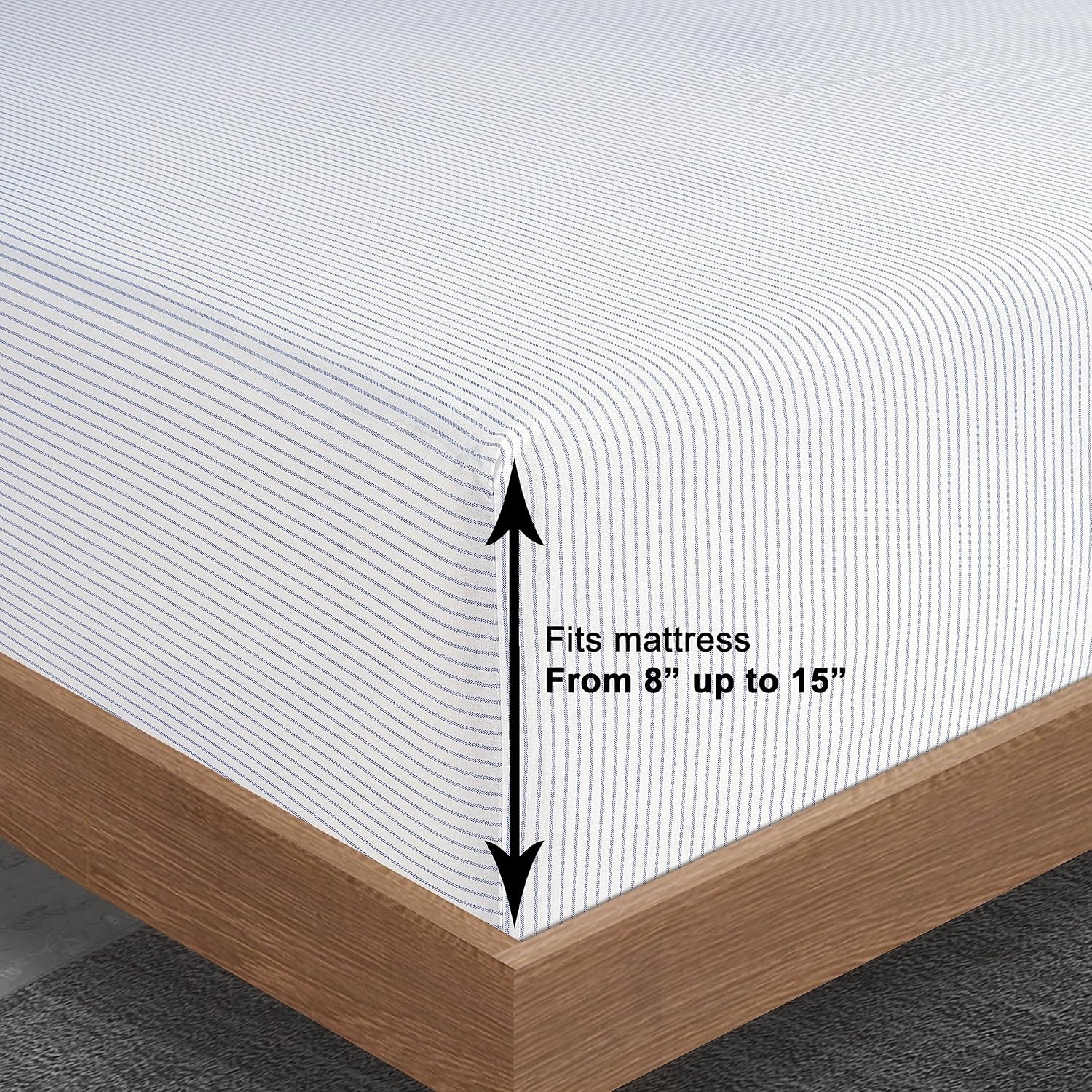 Lane Linen – Juego de 2 piezas con sábana bajera 100% algodón orgánico en tamaño individual y 1 funda de almohada, con tejido de percal de algodón