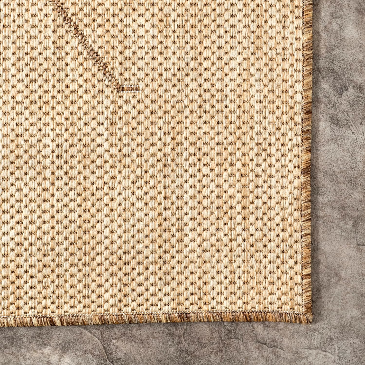 nuLOOM Jae – Alfombra marroquí para interiores y exteriores, 2 x 8 pies, color natural
