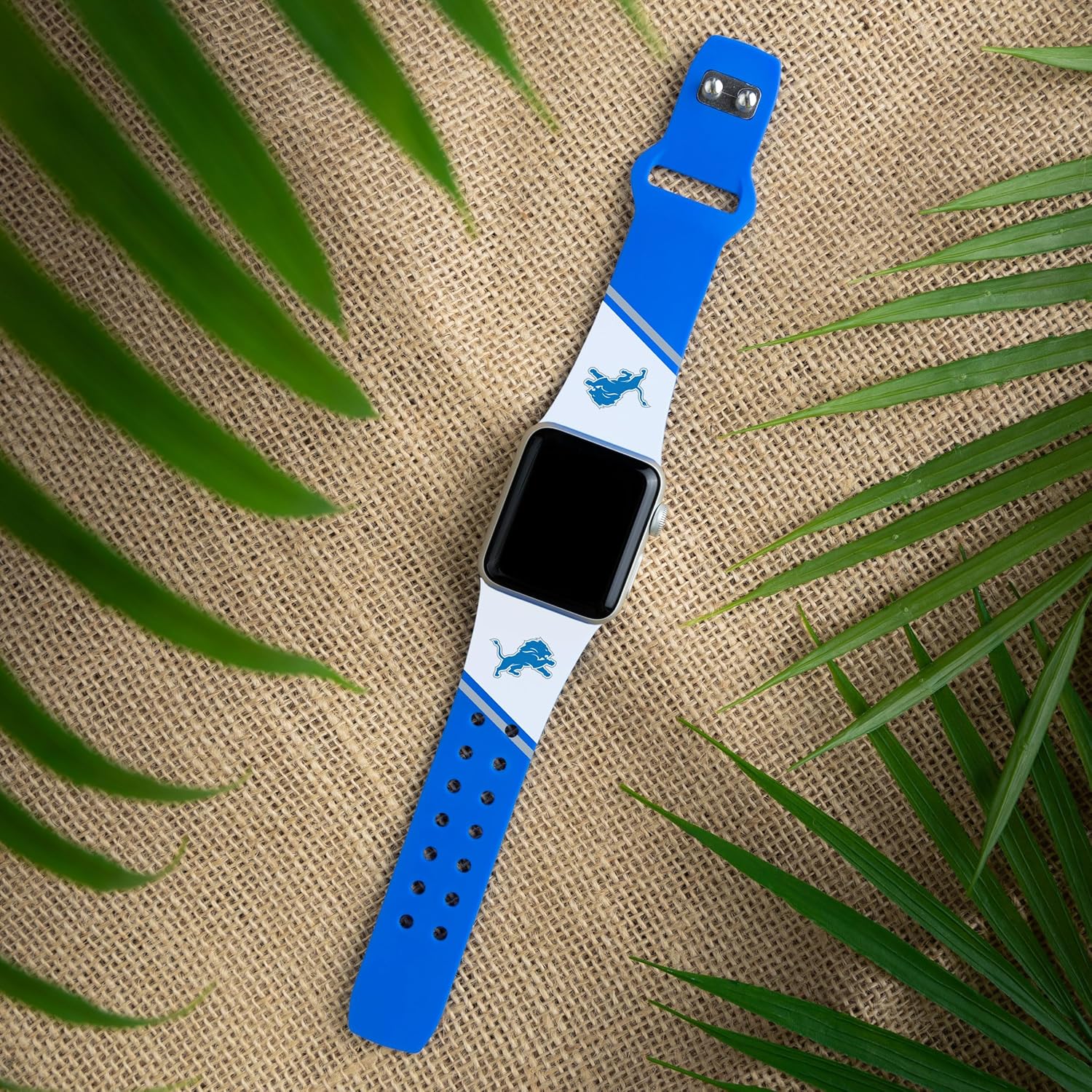 Game Time Detroit Lions HD Champion Series – Correa de reloj compatible con Apple Watch