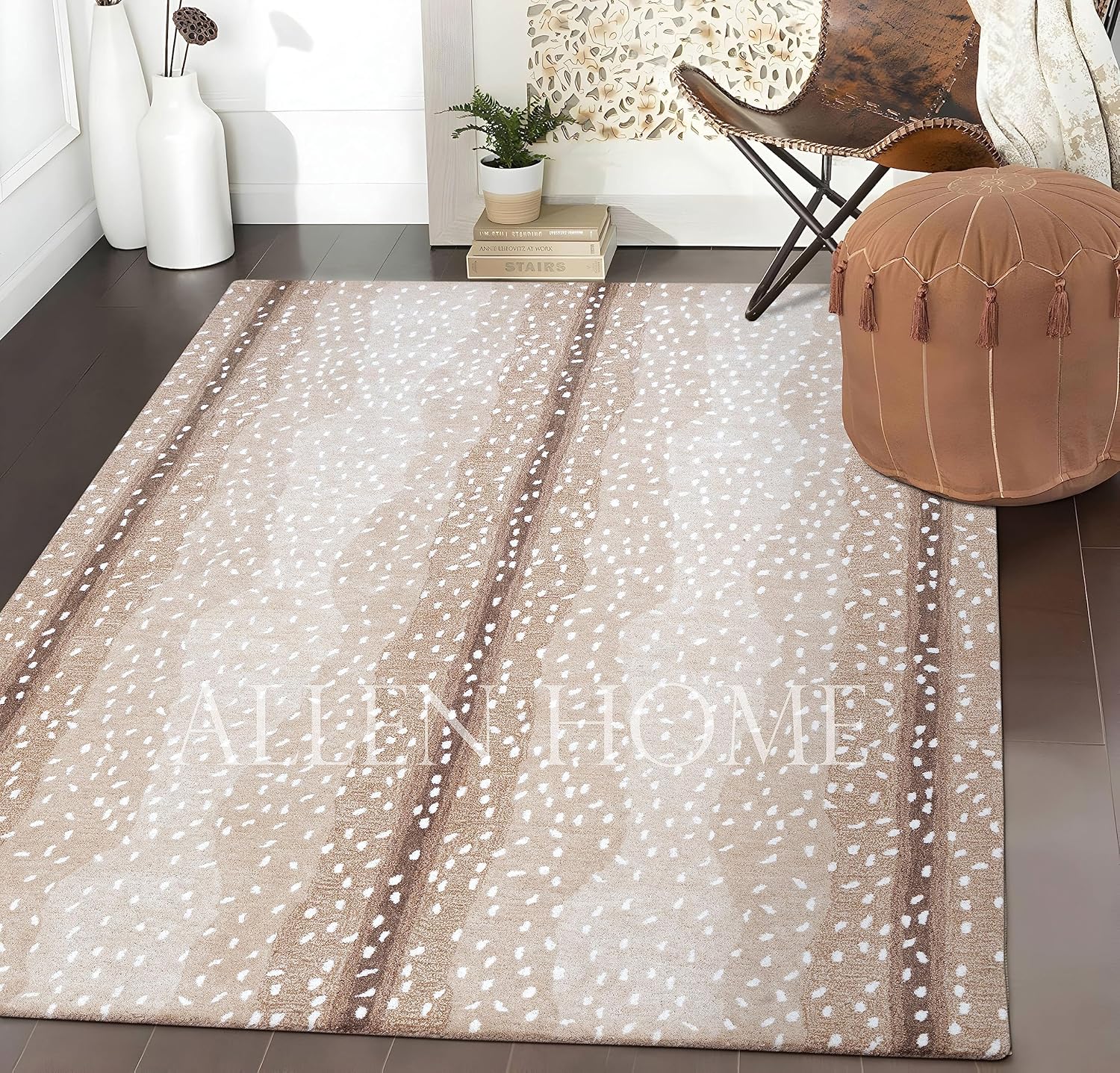 Home Style Alfombras de lana hechas a mano  Alfombras de área adecuadas para sala de estar, dormitorio, comedor  látex naturalrespaldo adhesivo con