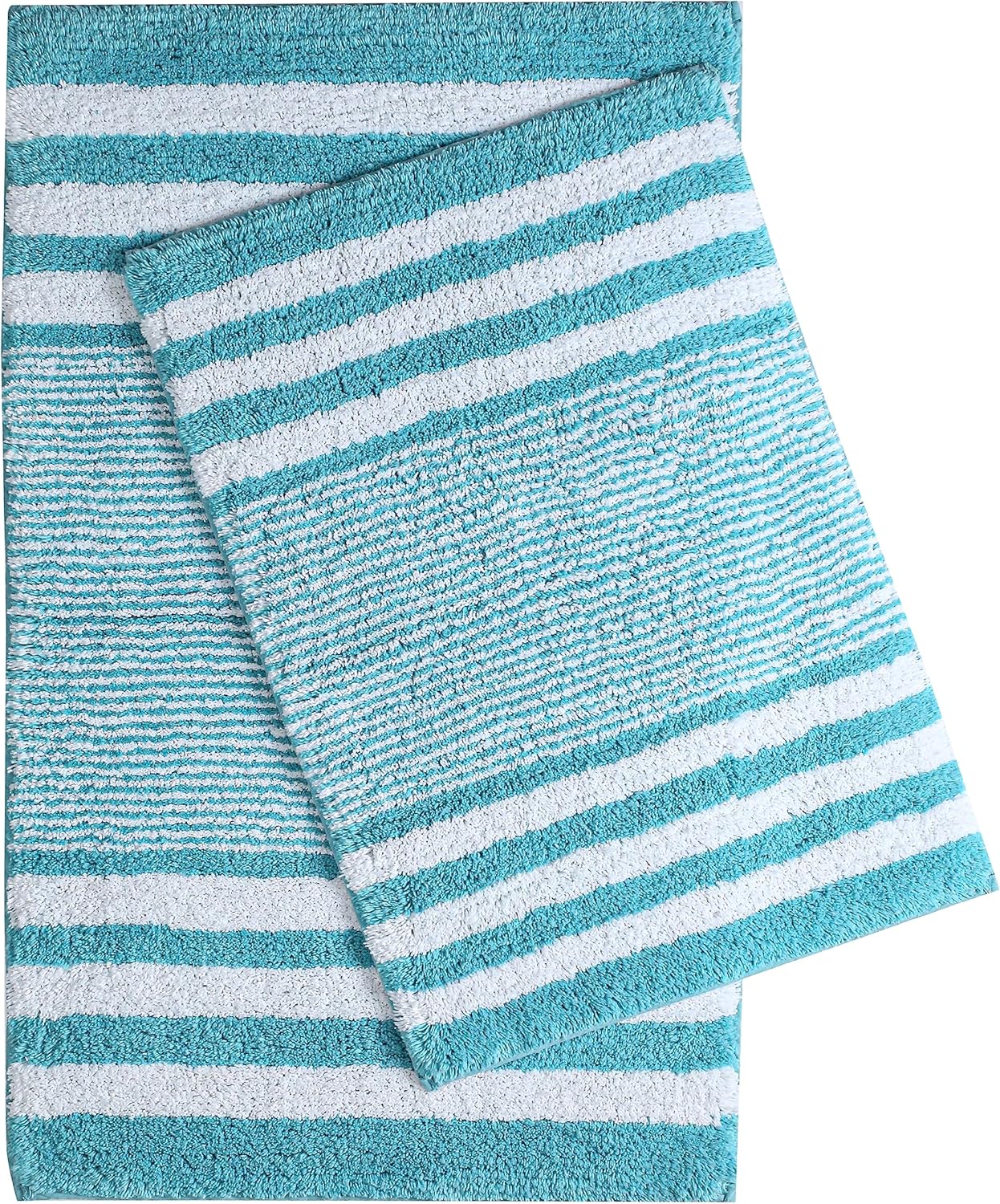 Savi Home Juego de 2 alfombras de baño 100 % chindi puras, súper suaves, afelpadas y absorbentes, alfombras de baño copetudas a mano, alfombras de