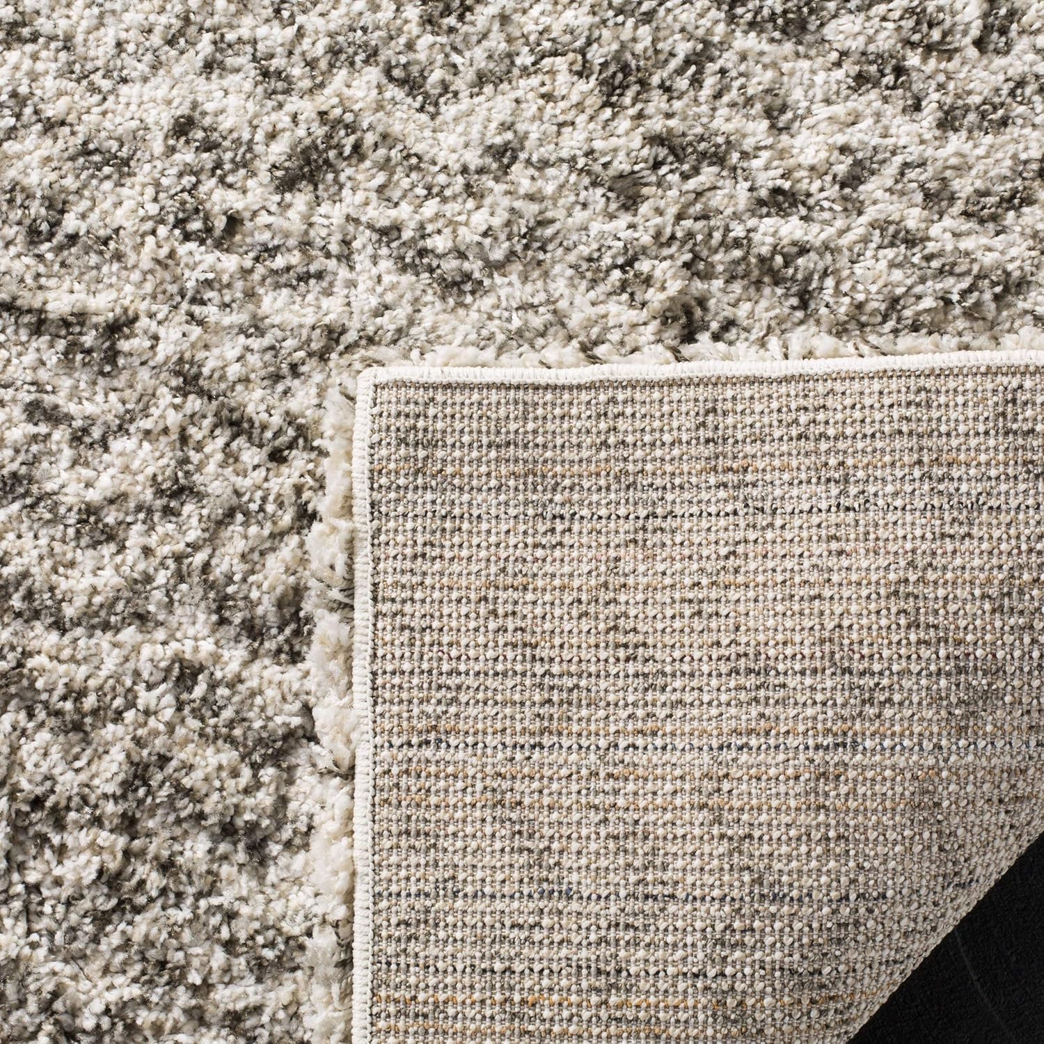 SAFAVIEH Hudson Shag Collection – Alfombra de área de 6 x 9 pies, diseño de cheurón, no desprende pelusa y de fácil cuidado, 2 pulgadas de grosor,