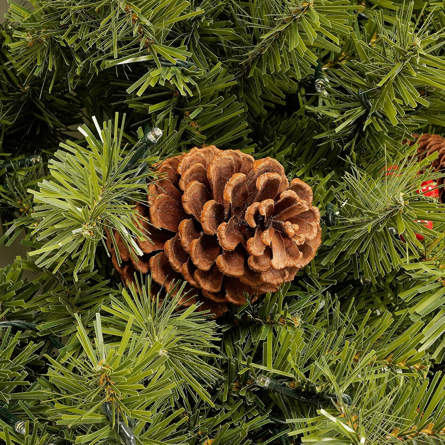 Árbol de Navidad, árbol de Navidad colgante boca abajo de 6 pies, árbol de Navidad colgante del techo, árbol de Navidad con 300 luces LED blancas