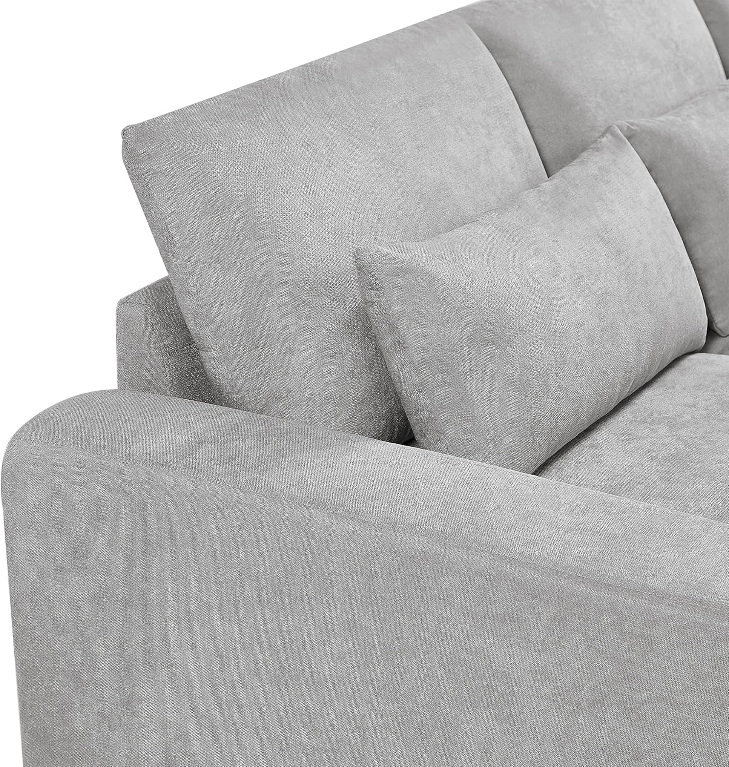 Sofá modular tapizado con 4 almohadas de cintura para el hogar, oficina, apartamento, sala de estar, sofá esquinero en forma de L y sofá movible
