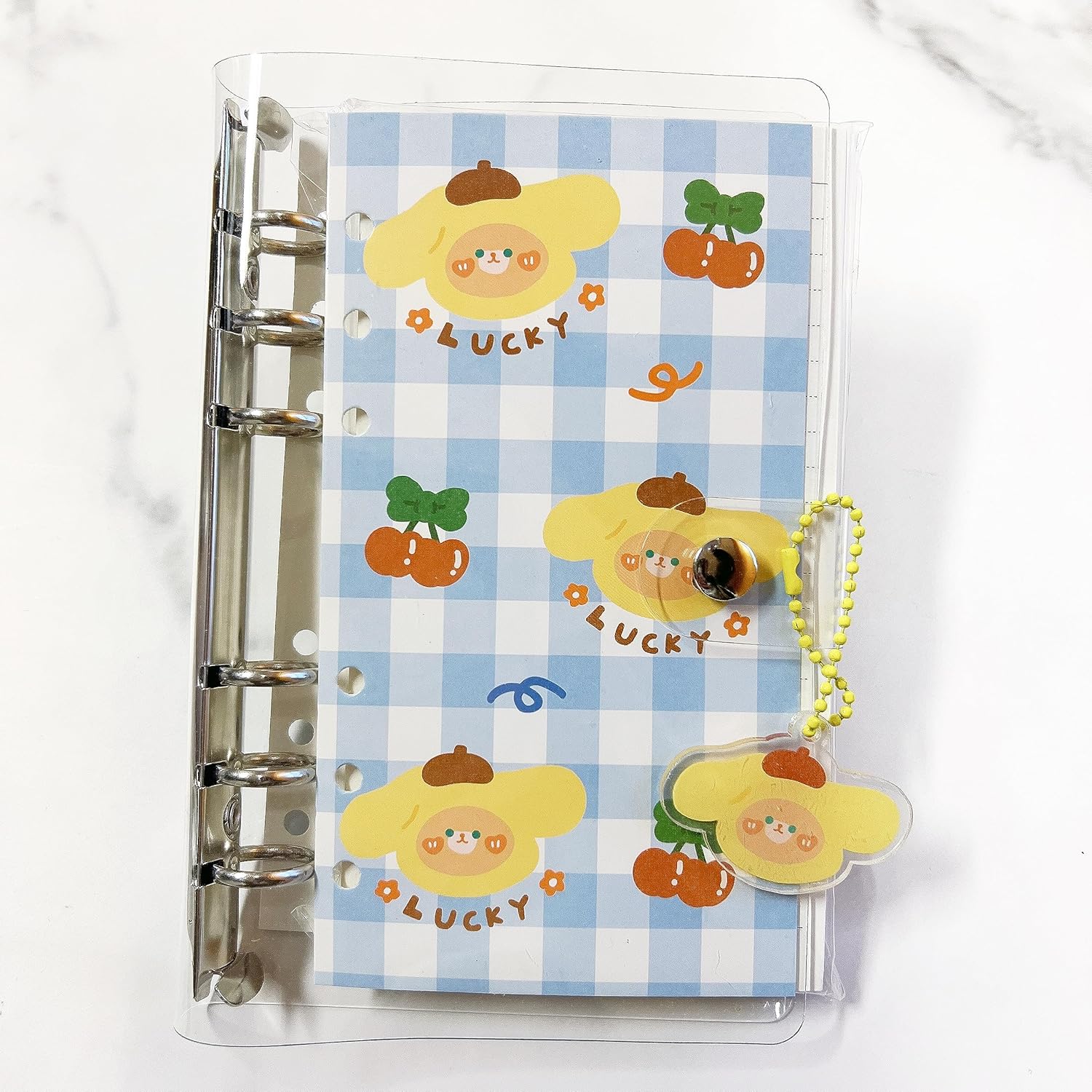 Cuadernos escolares de 6 anillos para niños y niñas (azul)