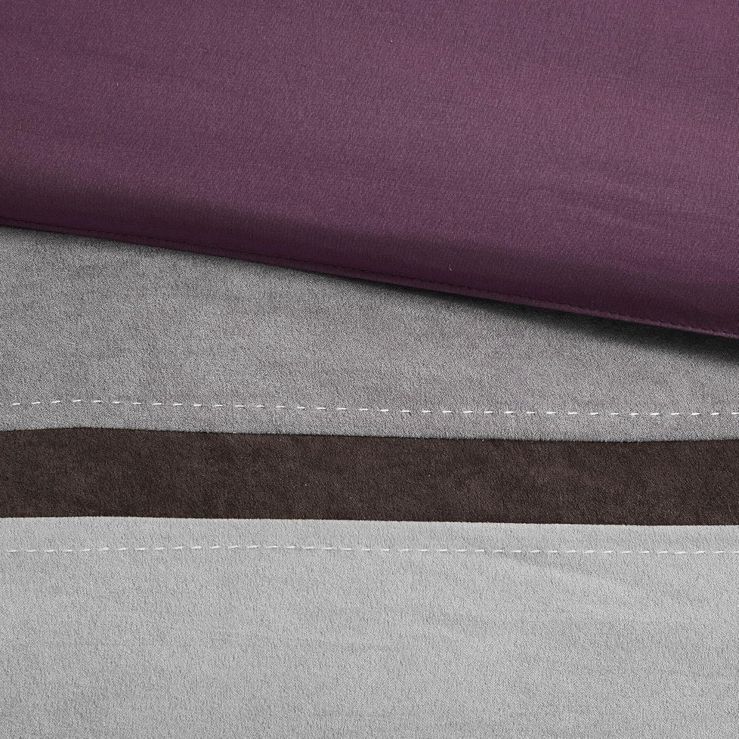 Madison Park Palisades Juego de edredón moderno de gamuza sintética, diseño de rayas, para todas las estaciones, ropa de cama acogedora alternativa