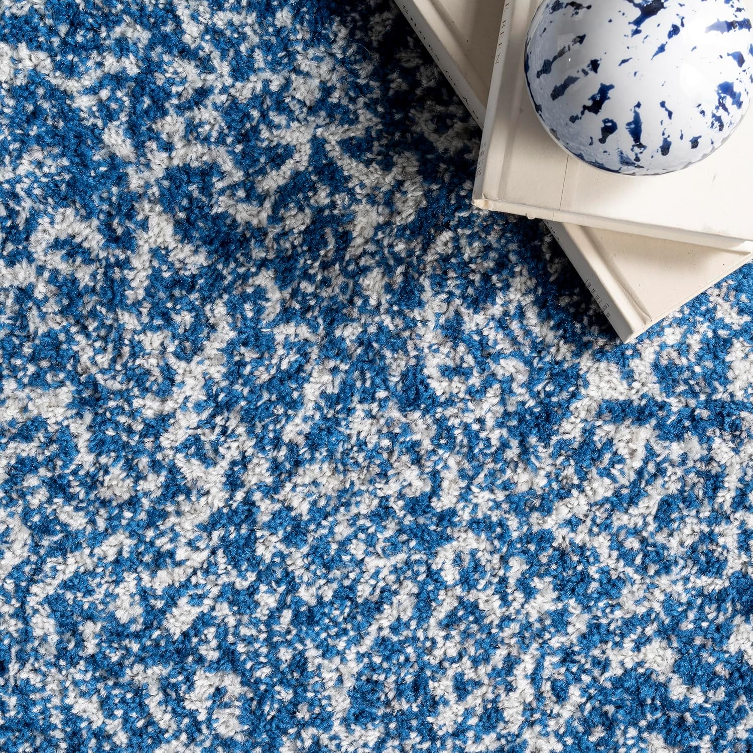 nuLOOM Alfombra vintage Waddell decorativa, 2 x 3, azul oscuro