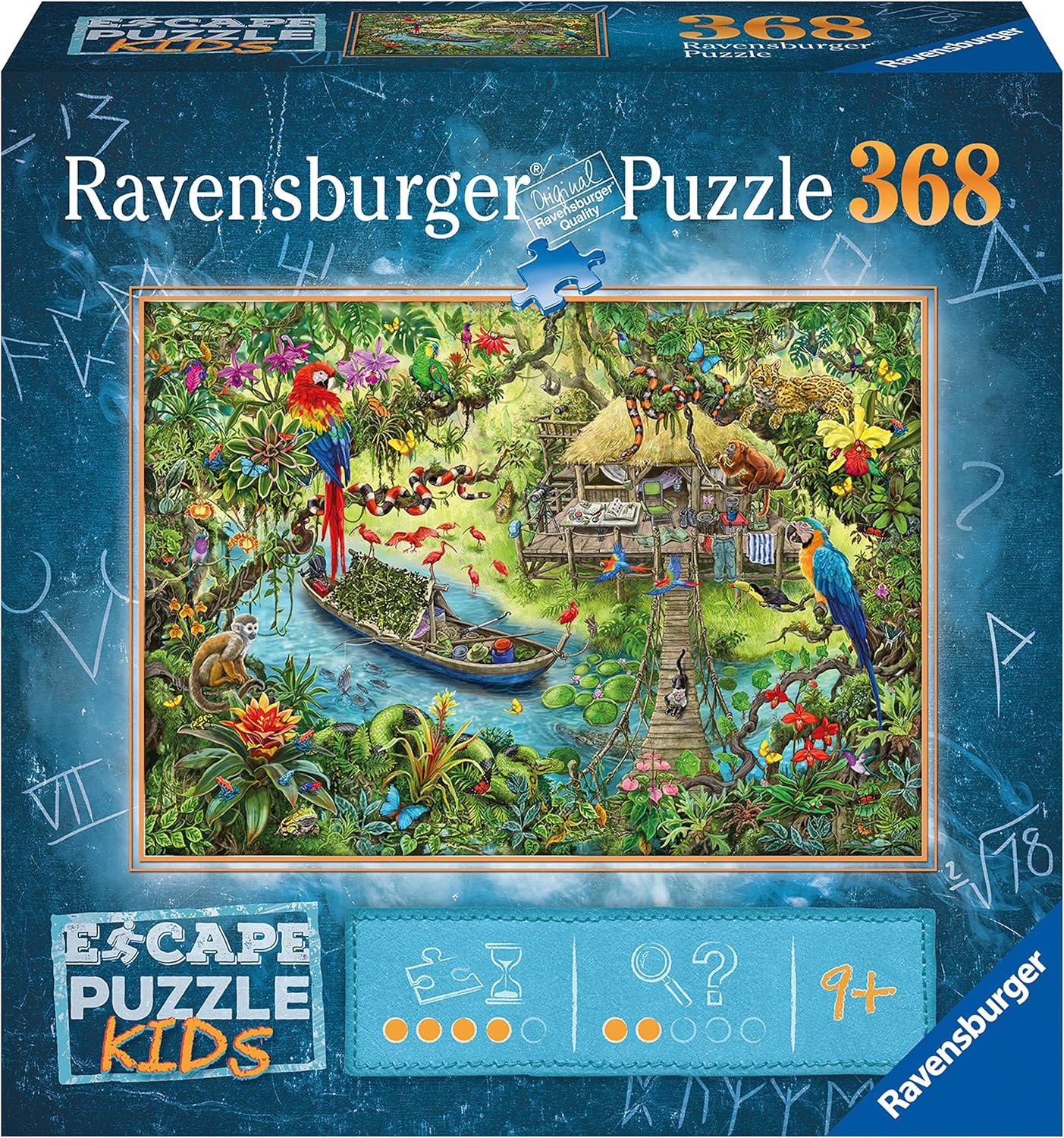 Ravensburger Escape Kids Jungle Escape – Rompecabezas de 368 piezas para niños, 12934, cada pieza es única, las piezas encajan perfectamente