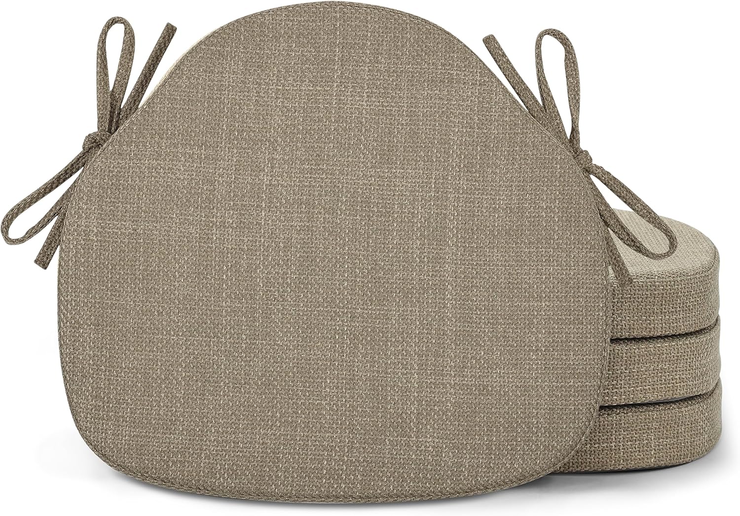 Shinnwa Windsor – Juego de 4 cojines para sillas de comedor, cojines de espuma de alta resistencia para sillas de cocina con lazos y funda