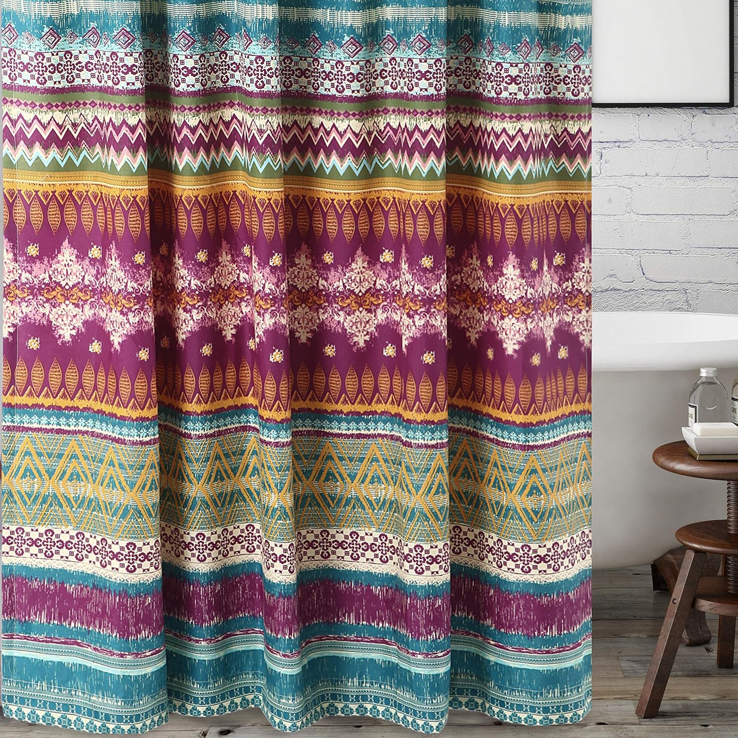 Greenland Home Cortina de ducha Southwest, Siesta, 72 x 72 pulgadas