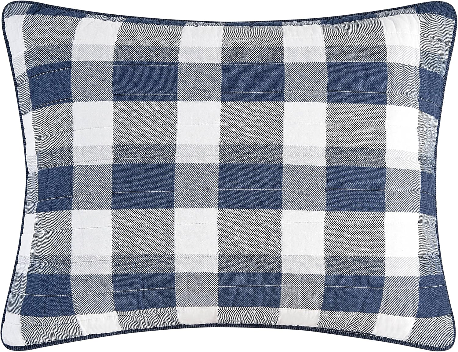 Nautica – Juego de edredón tamaño King, ropa de cama de algodón para todas las estaciones, ligero y reversible (Norridge NavyWhite, King)