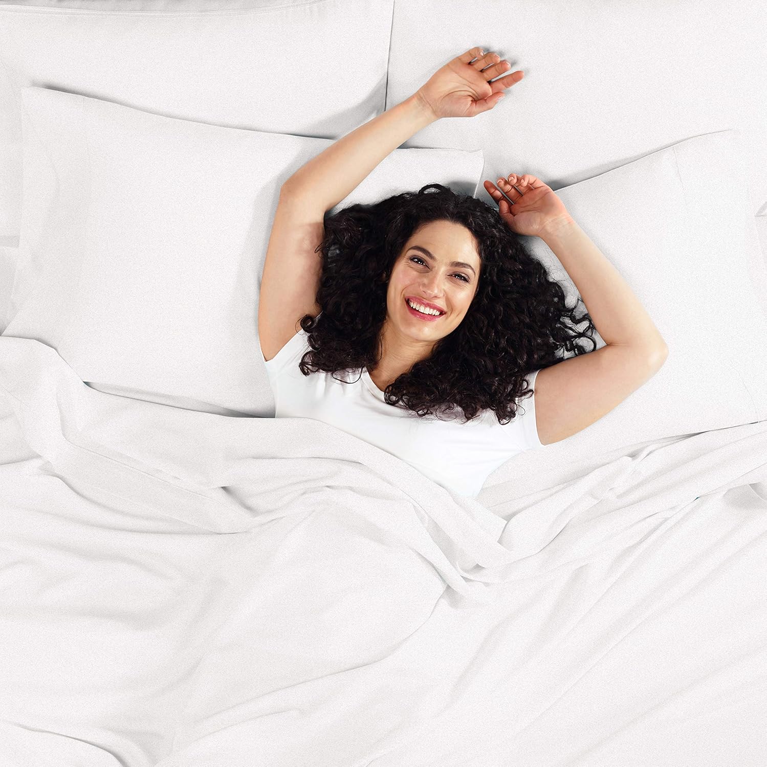 Juego de 2 fundas de almohada de algodón puro de fibra larga de 800 hilos, tamaño cuadrado blanco (26 x 26 pulgadas), fundas de almohada suaves y
