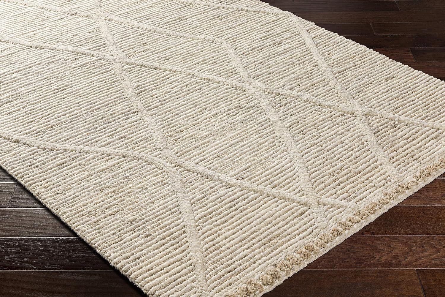 Mark&Day Alfombras de lana, 9 x 12 pies, alfombra Jordan Global beige, alfombra beige para sala de estar, dormitorio o cocina (9 pies x 12 pies)