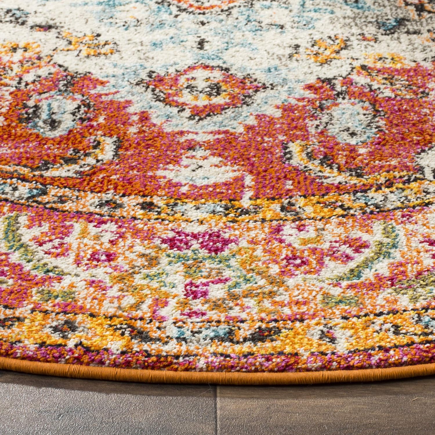 Alfombra bohemia Safavieh estilo medallón antiguo, colección Monaco MNC243H, no suelta fibra, resistente a las manchas, ideal para comedor, entrada,