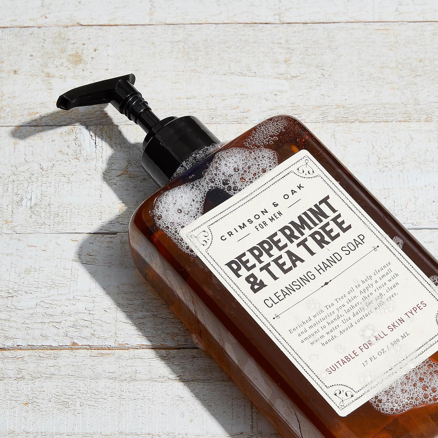 Body Prescriptions Crimson & Oak – Paquete de 2 jabones de manos para hombre  Jabón de manos de limpieza profunda con dispensador de bomba, lavado