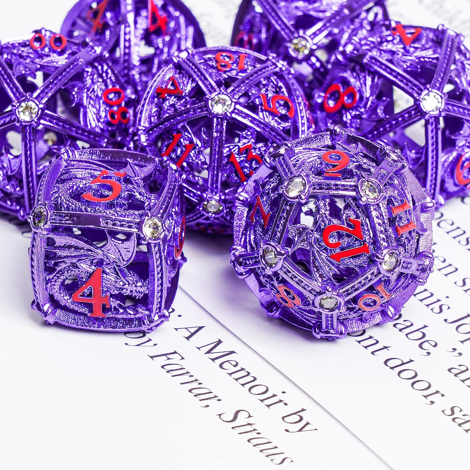 Juego de dados de Dungeons and Dragons DND, juego de dados de metal D&D D20 poliédricos para DND RPG MTG Dungeon and Dragons juego de mesa de juego