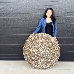 Urbalabs – Calendario azteca de madera para decoración de pared, de abedul grueso de 12 pulgada para colgar en la pared, calendario azteca mexicano, Urbalabs – Calendario azteca de madera para decoración de pared, de abedul grueso de 12 pulgada para colgar en la pared, calendario azteca mexicano,