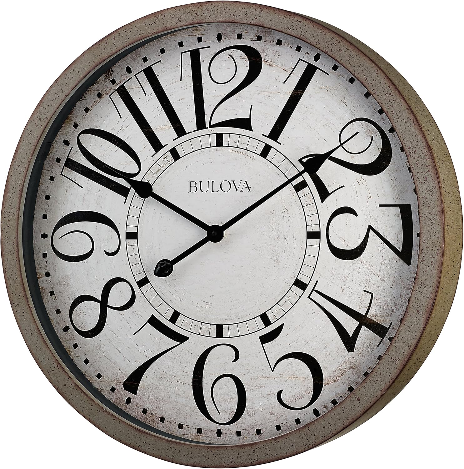 Bulova C4815 Westwood – Reloj de pared, color gris antiguo