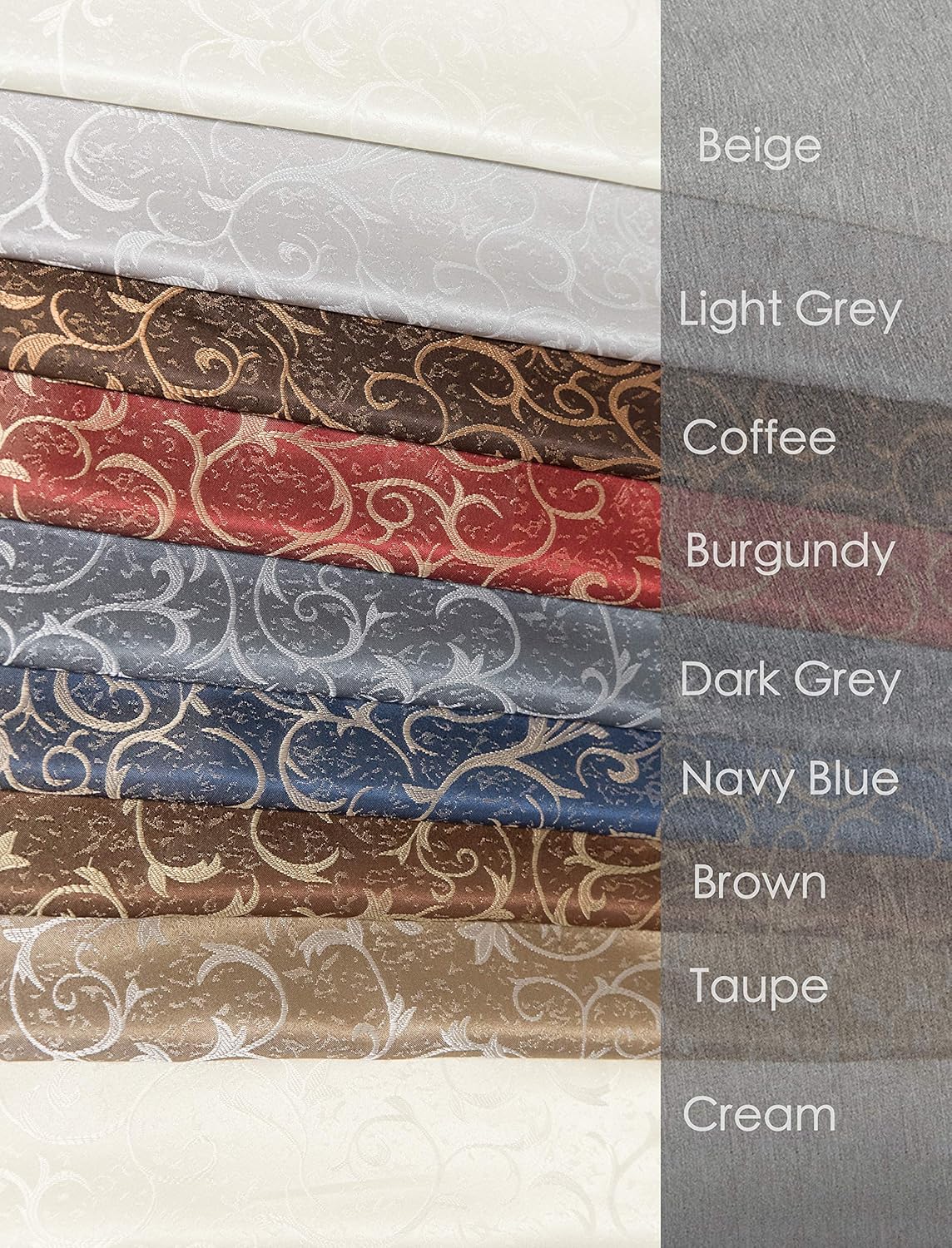 Mantel rectangular de jacquard con patrones ornamentales de remolinos florales, de tela a prueba de derrames, para cocina, comedor, mesa, decoración