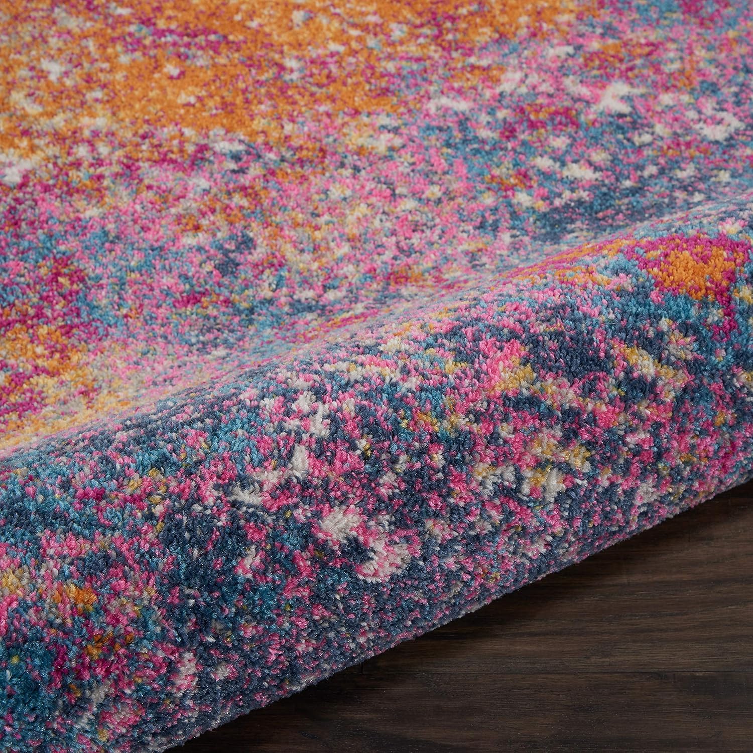 Nourison – Alfombra de área Passion Sunburst redonda de 8 pies, moderna, abstracta, fácil de limpiar, no desprende pelo, para habitación,