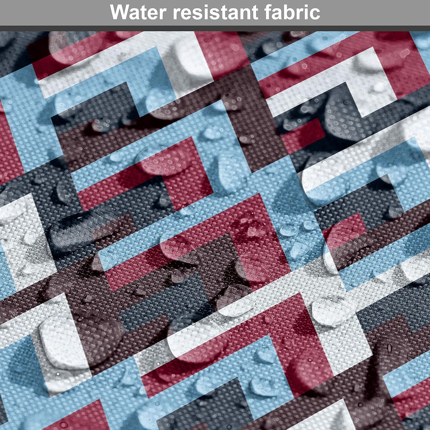 Ambesonne Tela abstracta de The Yard, diseño geométrico con forma de triángulo moderno en tonos degradados, tela decorativa para tapicería y acentos