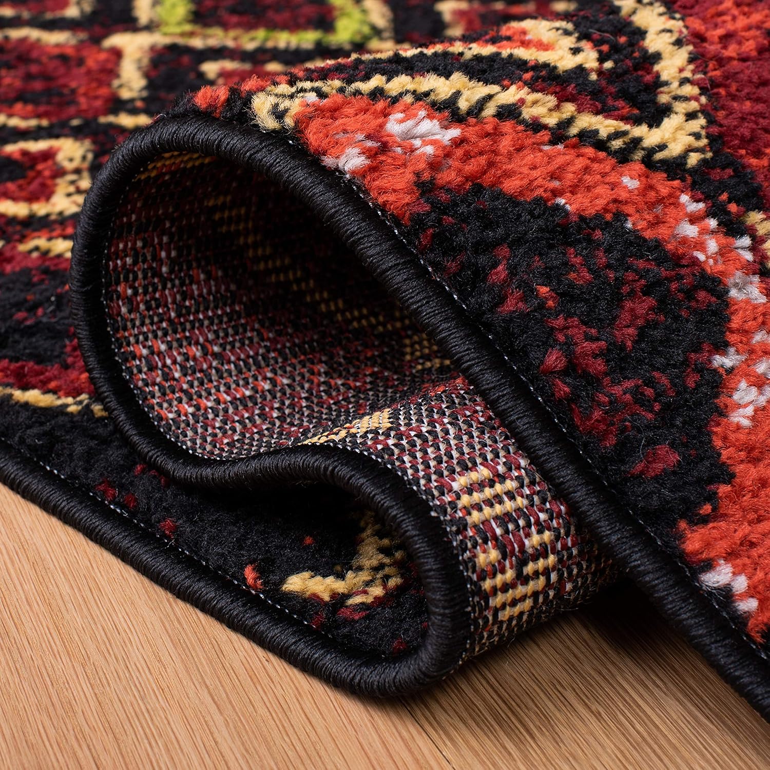 SAFAVIEH Amsterdam Collection AMS108P – Alfombra marroquí bohemia, que no desprende pelusa, para sala de estar, dormitorio, comedor, oficina en