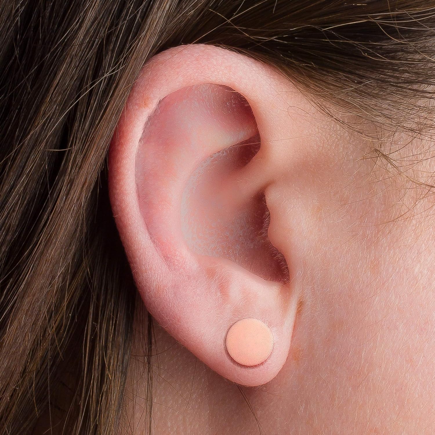 Tiny Round Dot Disc Stud Earrings in 925 Sterling Silver, Gold Vermeil, or Rose Gold Vermeil  Dainty Minimalist Earrings for Women (Rose Gold