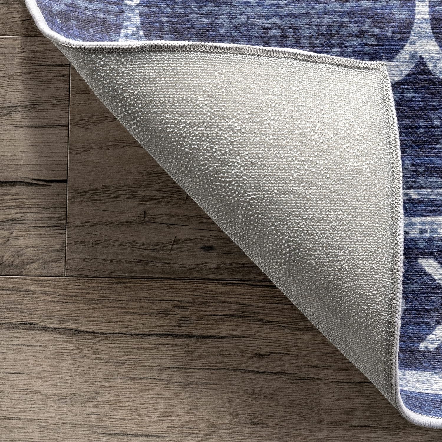 nuLOOM Maribel – Alfombra geométrica lavable a máquina para interiores y exteriores, 2 pies 6 pulgadas x 8 pies, color azul