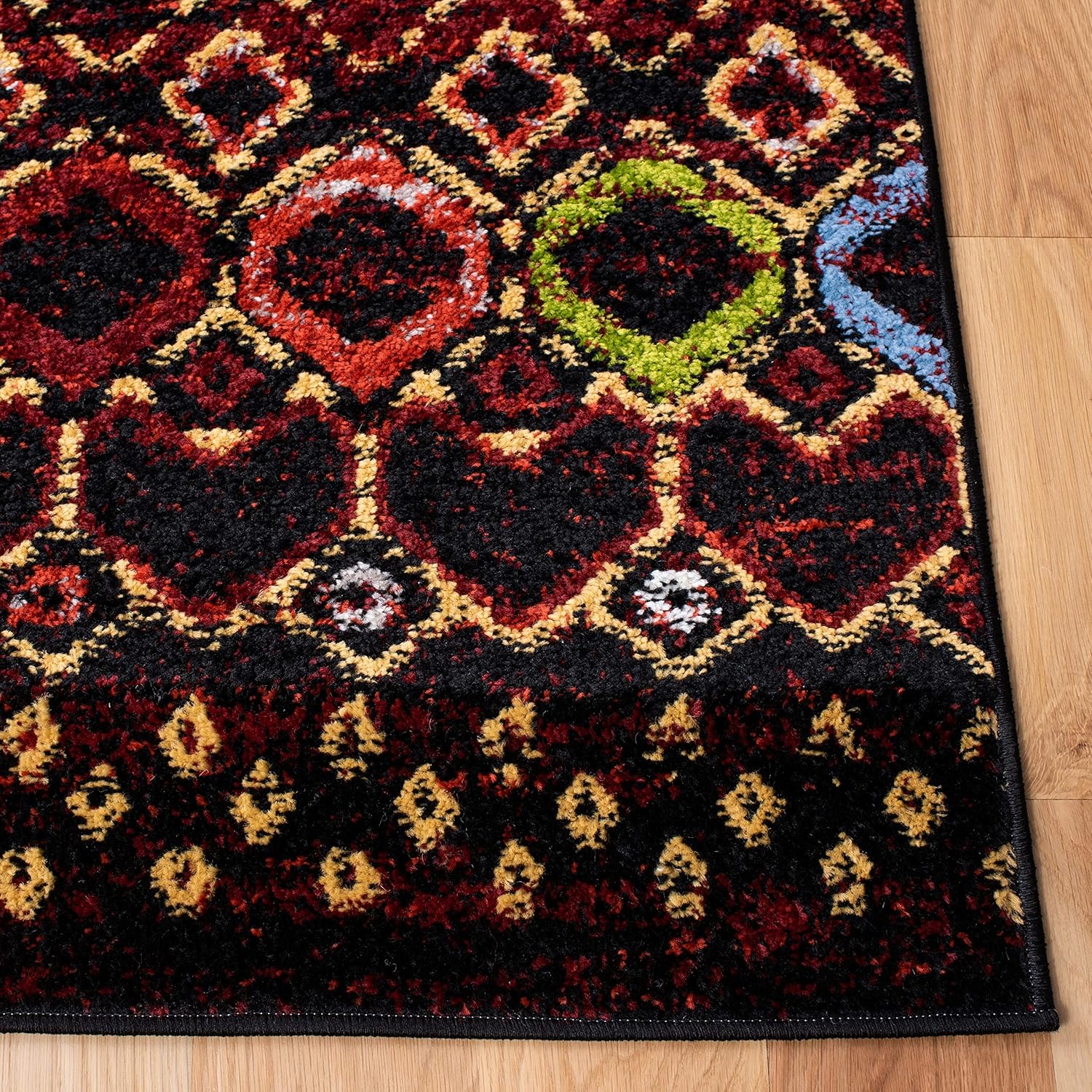 SAFAVIEH Amsterdam Collection AMS108P – Alfombra marroquí bohemia, que no desprende pelusa, para sala de estar, dormitorio, comedor, oficina en