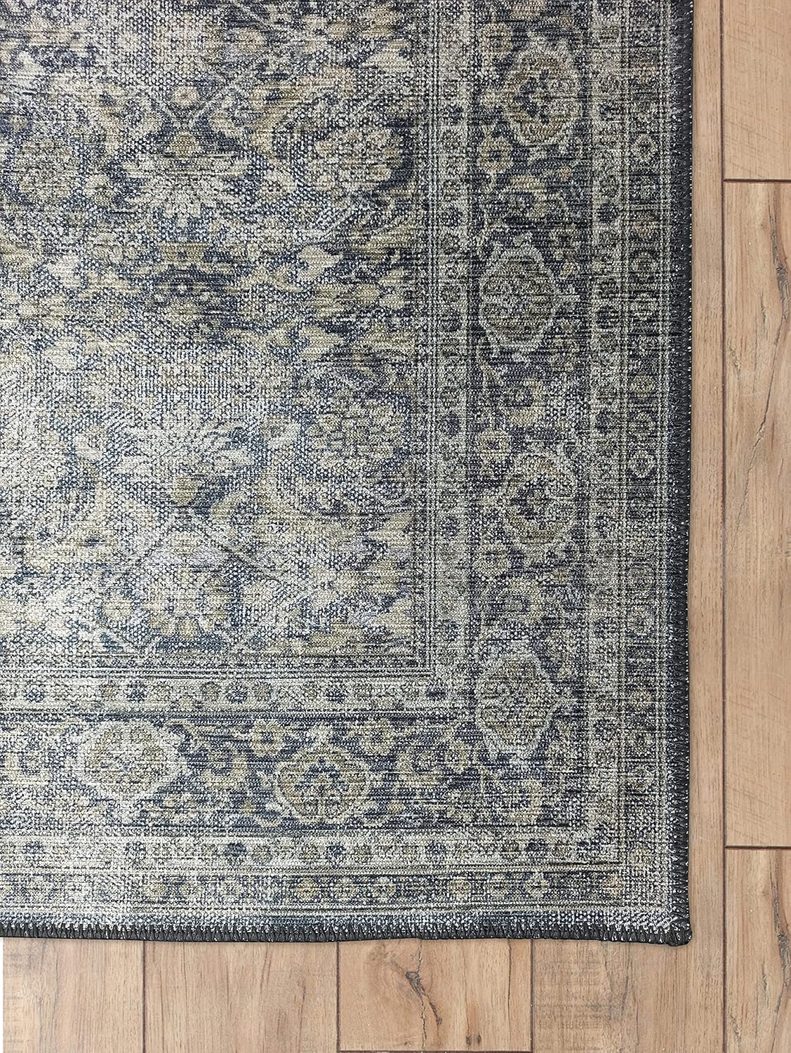 Alfombra persa vintage envejecida, tonos de Newburg verde y oliva, moderna, oriental floral inspirado en épocas, para sala de estar, dormitorio,