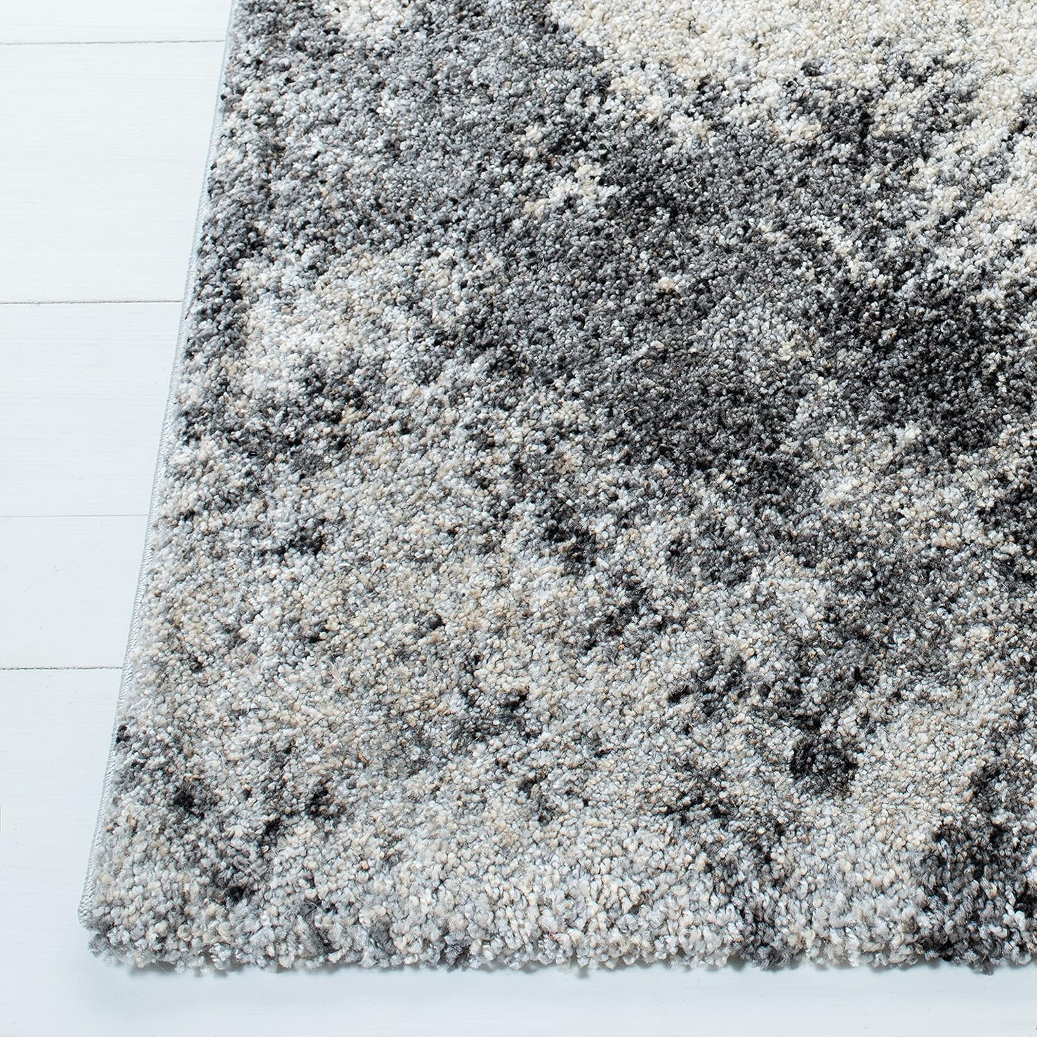SAFAVIEH Retro Collection – Alfombra de área de 8 x 10 pies, color gris y marfil, diseño abstracto moderno, no desprende pelusa y de fácil cuidado,