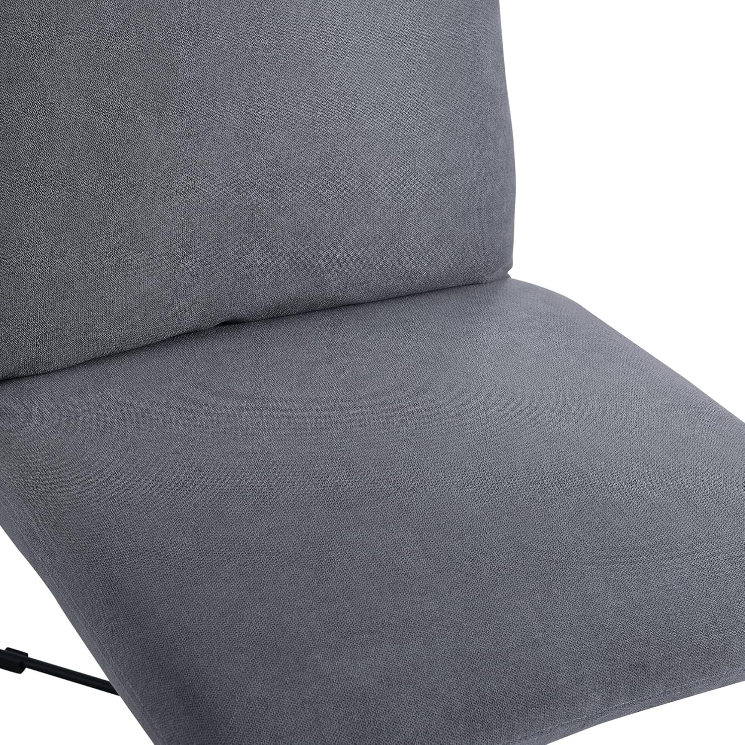 Classic Brands Eternity – Silla decorativa tapizada sin brazos, gris oscuro, moderna de mediados de siglo, ergonómica
