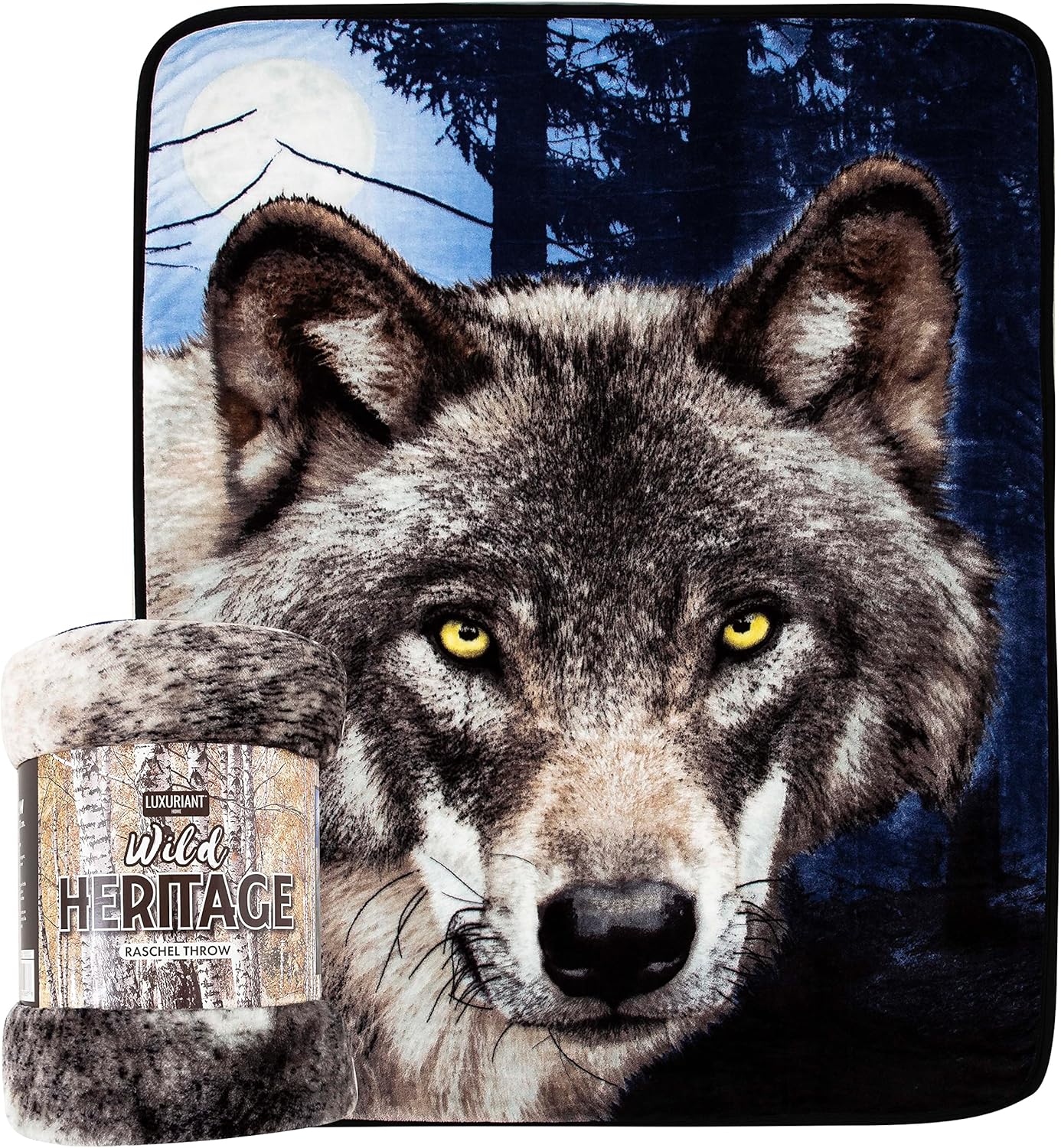 Northwest Lupine Stare Raschel Manta de gran tamaño, 60 x 80 pulgadas