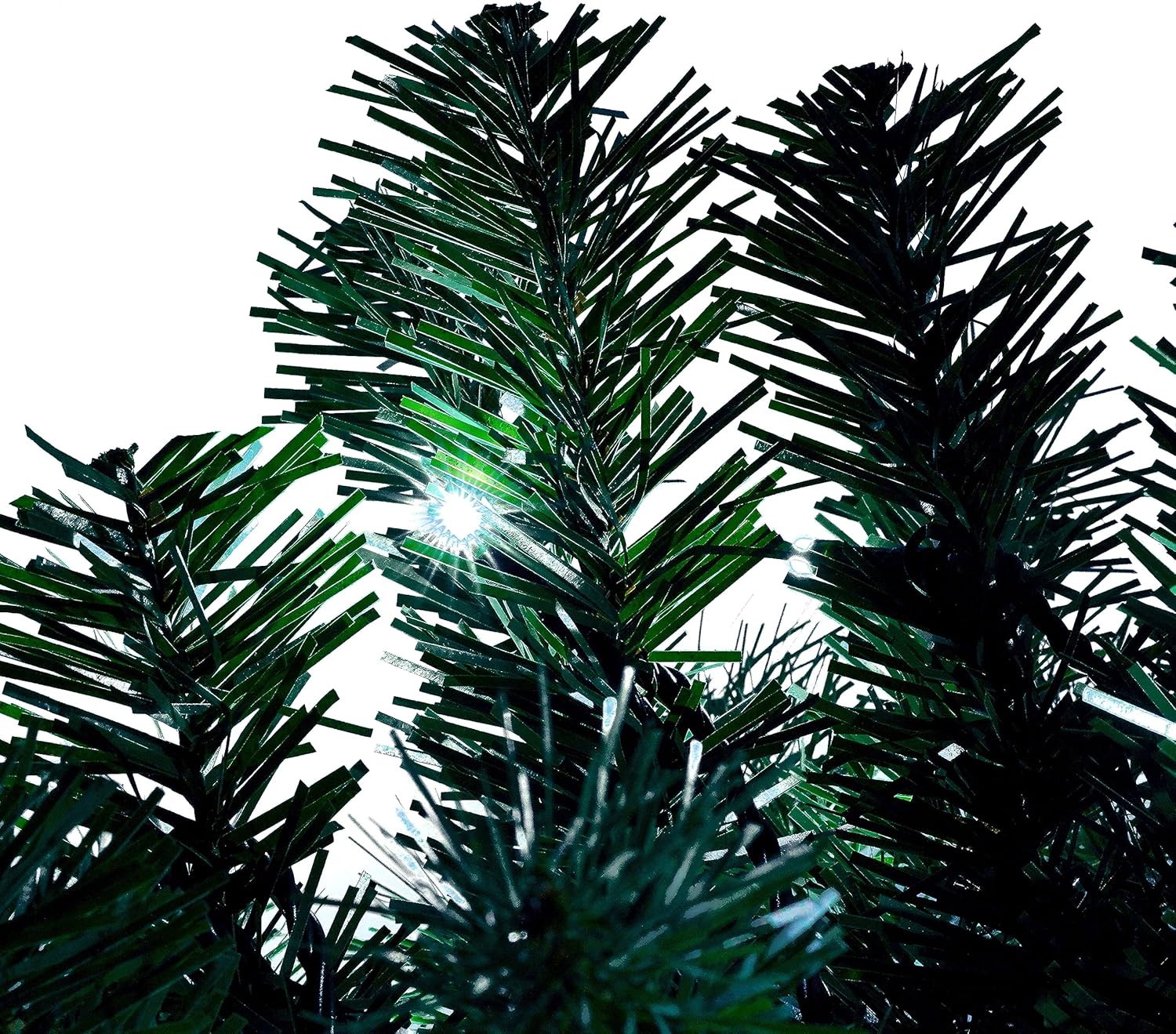 Árbol de Navidad preiluminado flexible de 6 pies con 300 luces LED, 1250 puntas de ramas exuberantes, plenitud y realismo mejorados, estilo de