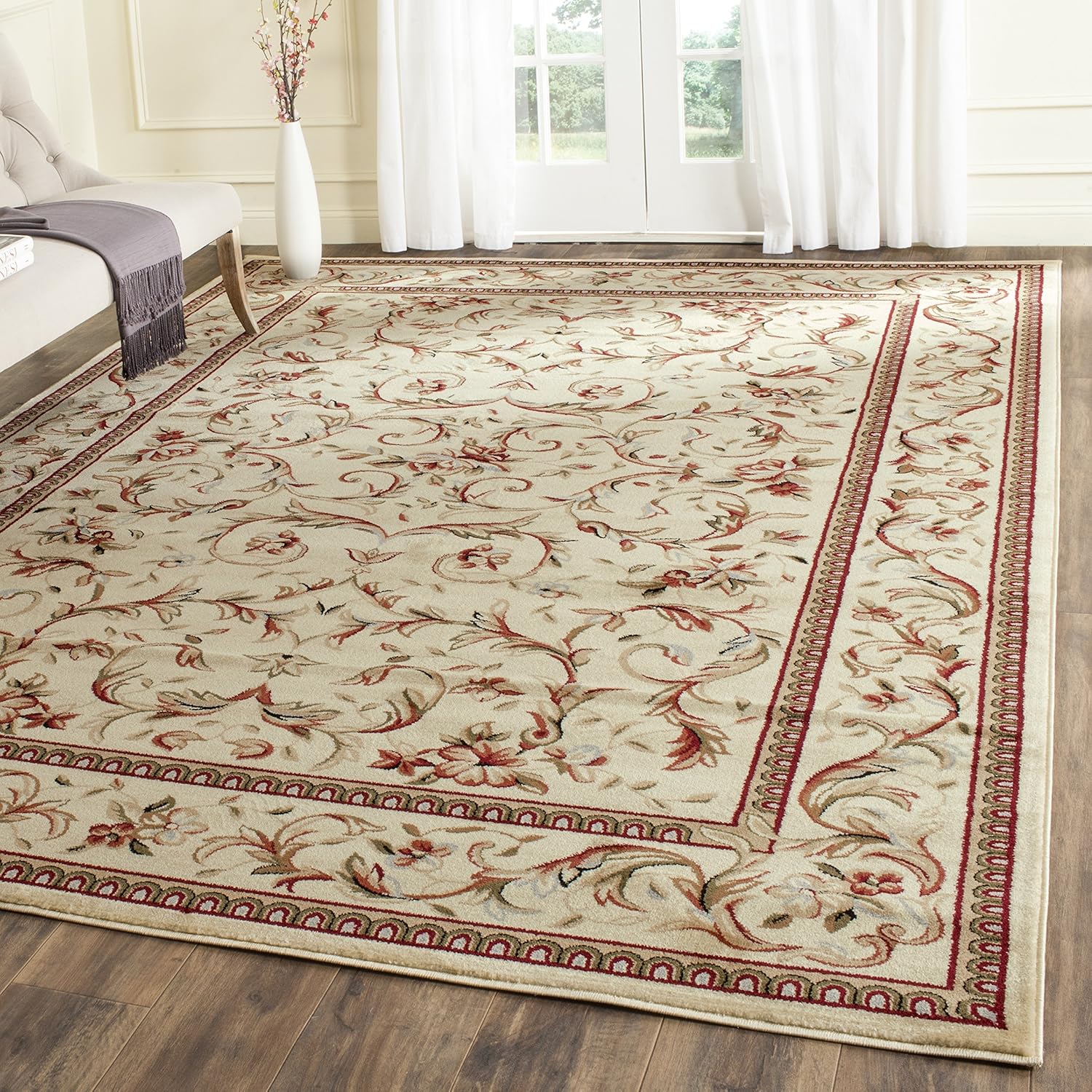 SAFAVIEH Lyndhurst Collection LNH322A – Alfombra cuadrada de 10 pies, diseño tradicional oriental, no desprende pelusa, para sala de estar,