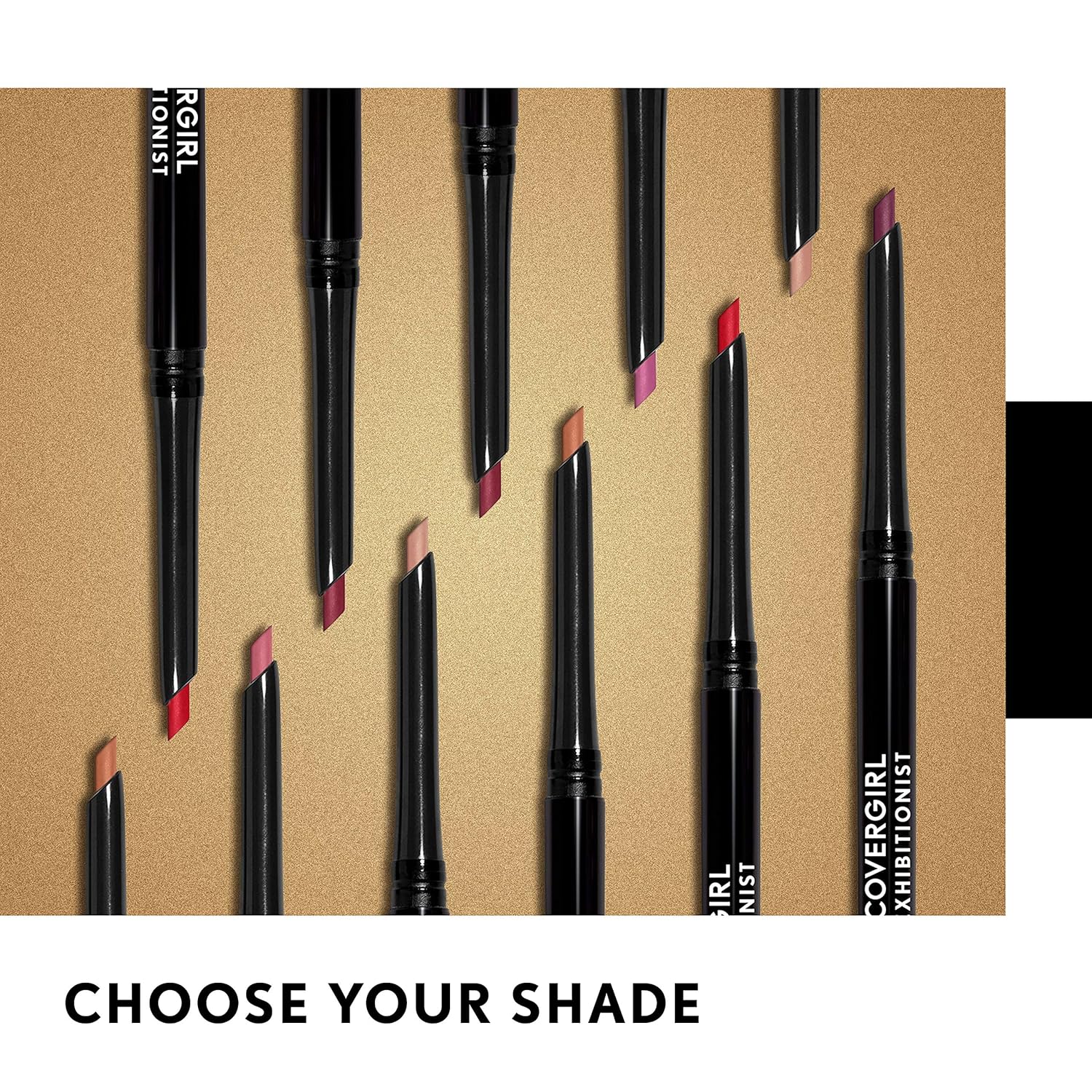 COVERGIRL Exhibitionist – Delineador de labios sin cartar, rojo granate 225, 0.012 onzas (paquete de 4)