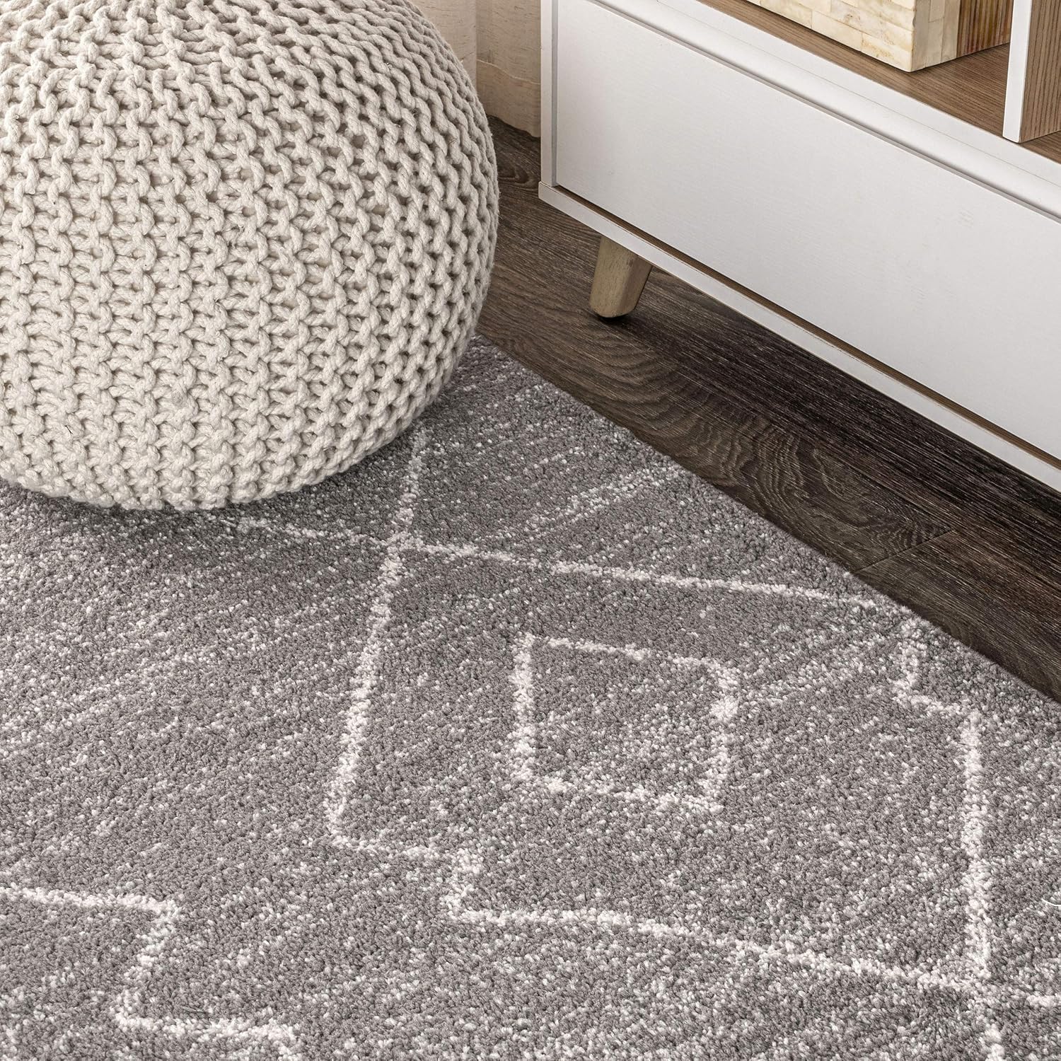 JONATHAN Y MOH202B-4 Alia – Alfombra marroquí Beni Souk para interiores de granja, estilo bohemio, minimalista, geométrico, fácil de limpiar, para