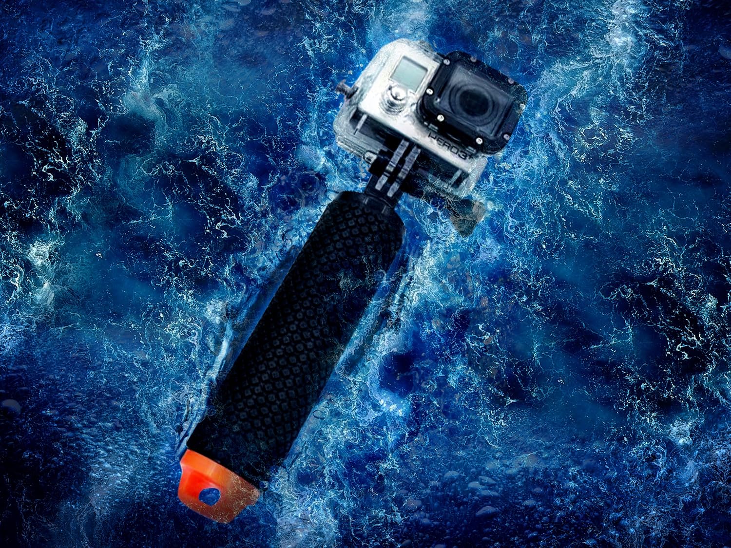 Agarre flotante impermeable compatible con GoPro Hero 10 9 8 7 6 5 4 3+ 2 1 sesión, kit de accesorios de montaje para deportes acuáticos y cámaras