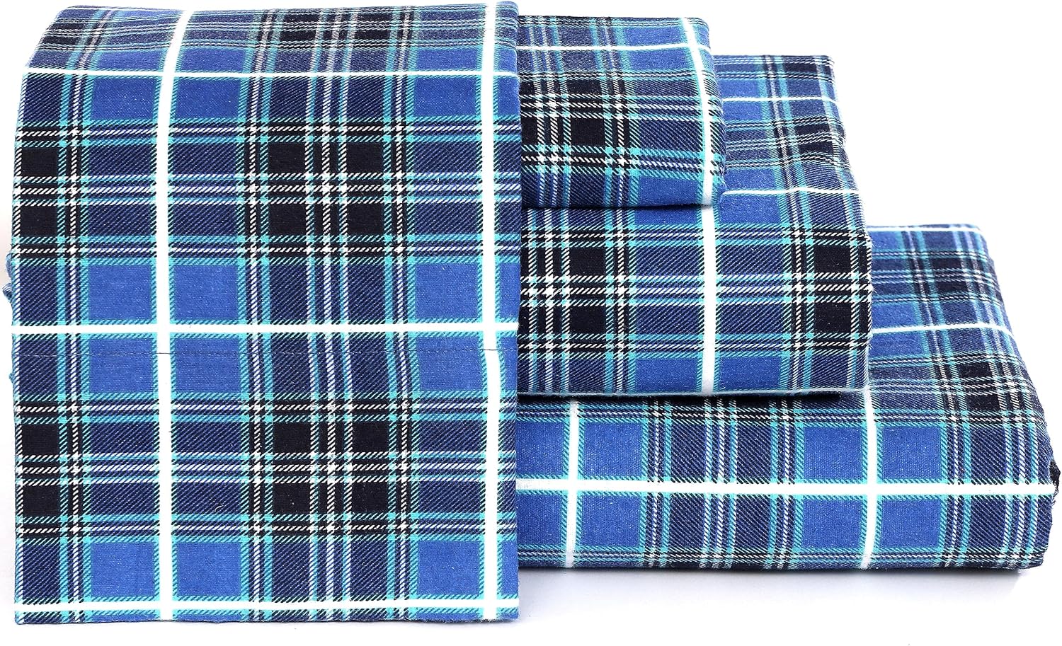 RUVANTI – Sábanas de franela tamaño individual, 100% algodón cepillado, bolsillos prof. de 16 pulg (se adapta hasta 18 pulg), transpirables,