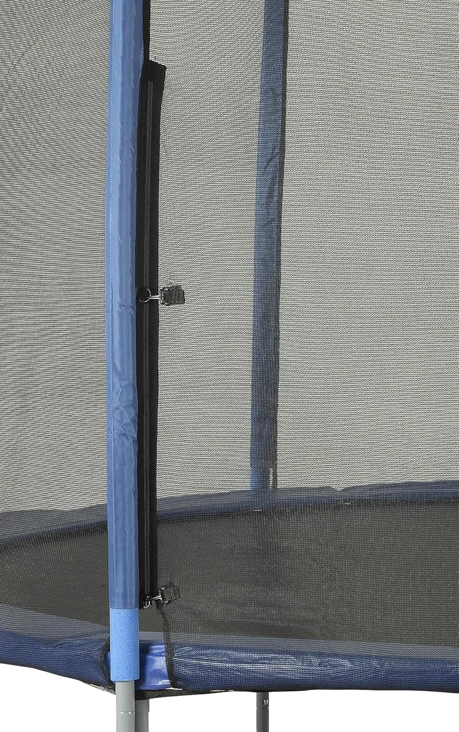 Trampolín redondo de seguridad para trampolín con varios postes rectos, transpirable, resistente a la intemperie, se instala fuera del marco.