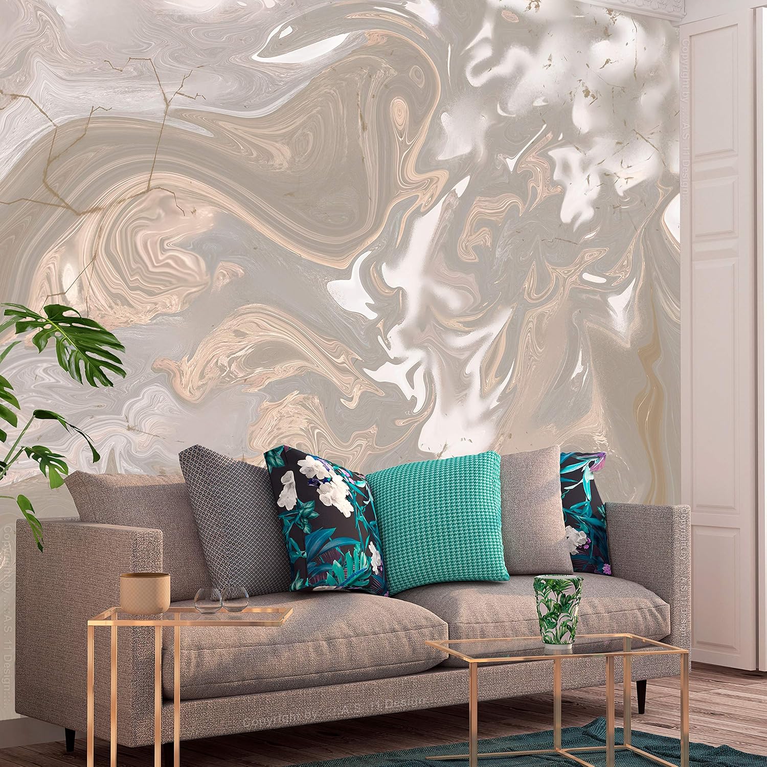 artgeist Mural de pared de piedra prémium de 138 x 101 pulgadas, papel tapiz no tejido XXL, decoración de pared de vellón, impresión fotográfica,