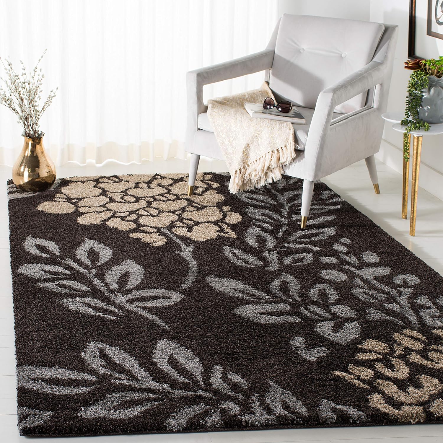 Safavieh Florida Shag Collection SG456-2880 Tapete afelpado de pasillo, Polipropileno