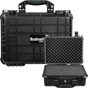 Bushnell Estuche rígido compacto impermeable de 16 pulgadas para binoculares, óptica, equipo, a prueba de golpes y listo para TSA (negro) Bushnell Estuche rígido compacto impermeable de 16 pulgadas para binoculares, óptica, equipo, a prueba de golpes y listo para TSA (negro)