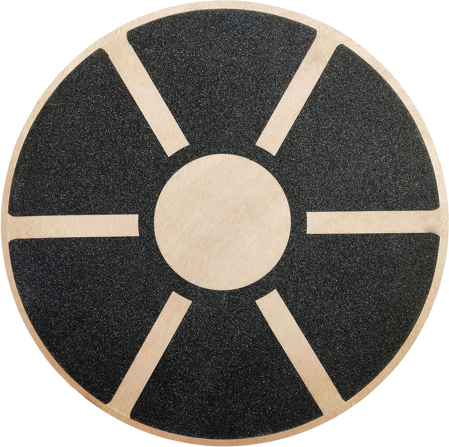 Signature Fitness Tabla de equilibrio de madera antideslizante de 15.55 pulgadas de diámetro con rotación de 360 grados para entrenamiento de