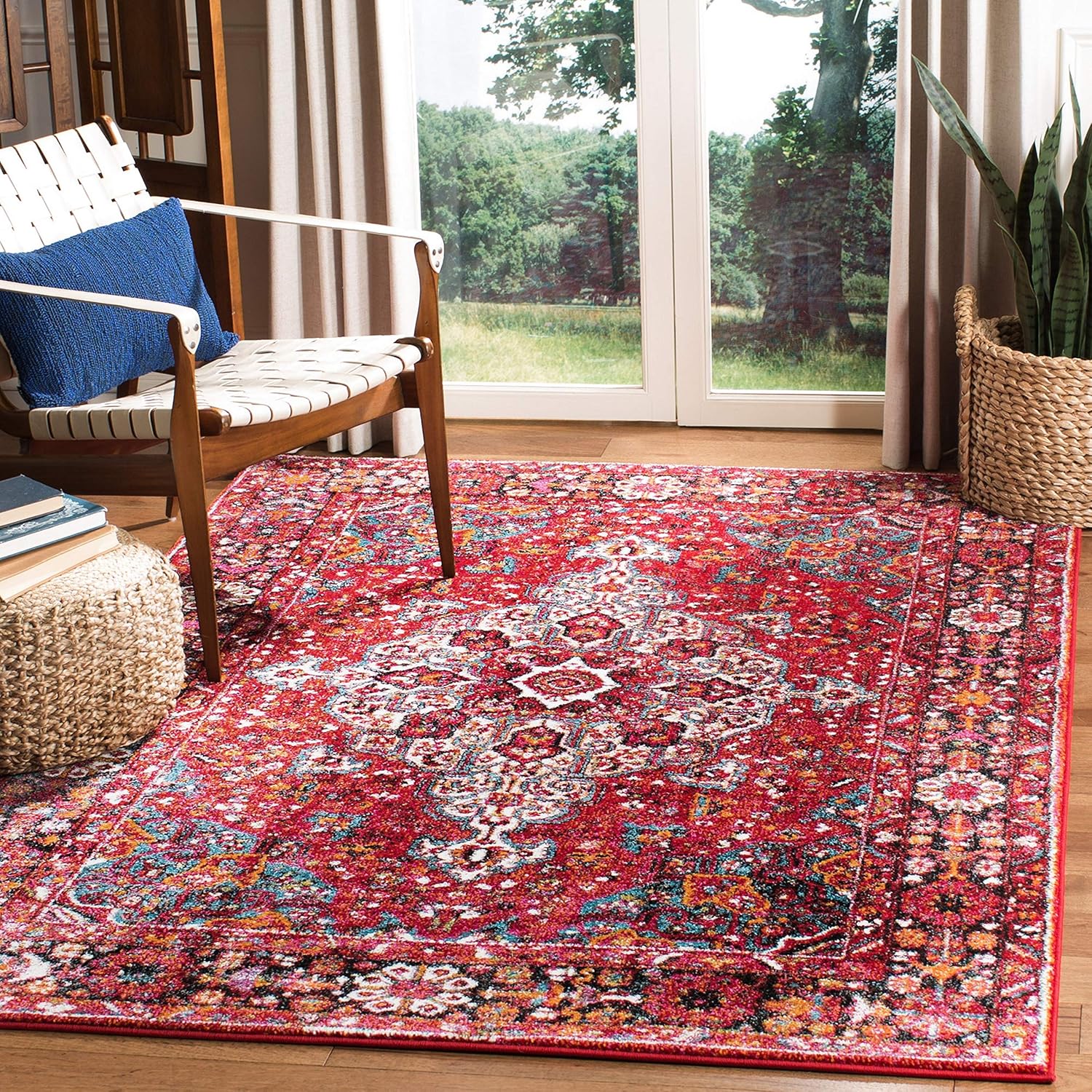 SAFAVIEH Vintage Hamadan Collection VTH222A – Alfombra oriental tradicional persa que no desprende pelusa, para sala de estar y dormitorio, 3 pies