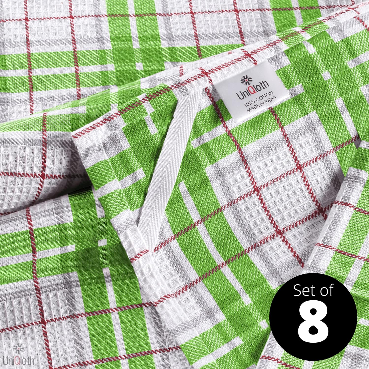UniQloth Toallas de cocina para secar los platos, toallas de cocina de granja para colgar, 100% algodón, suaves y absorbentes, toallas de mano para