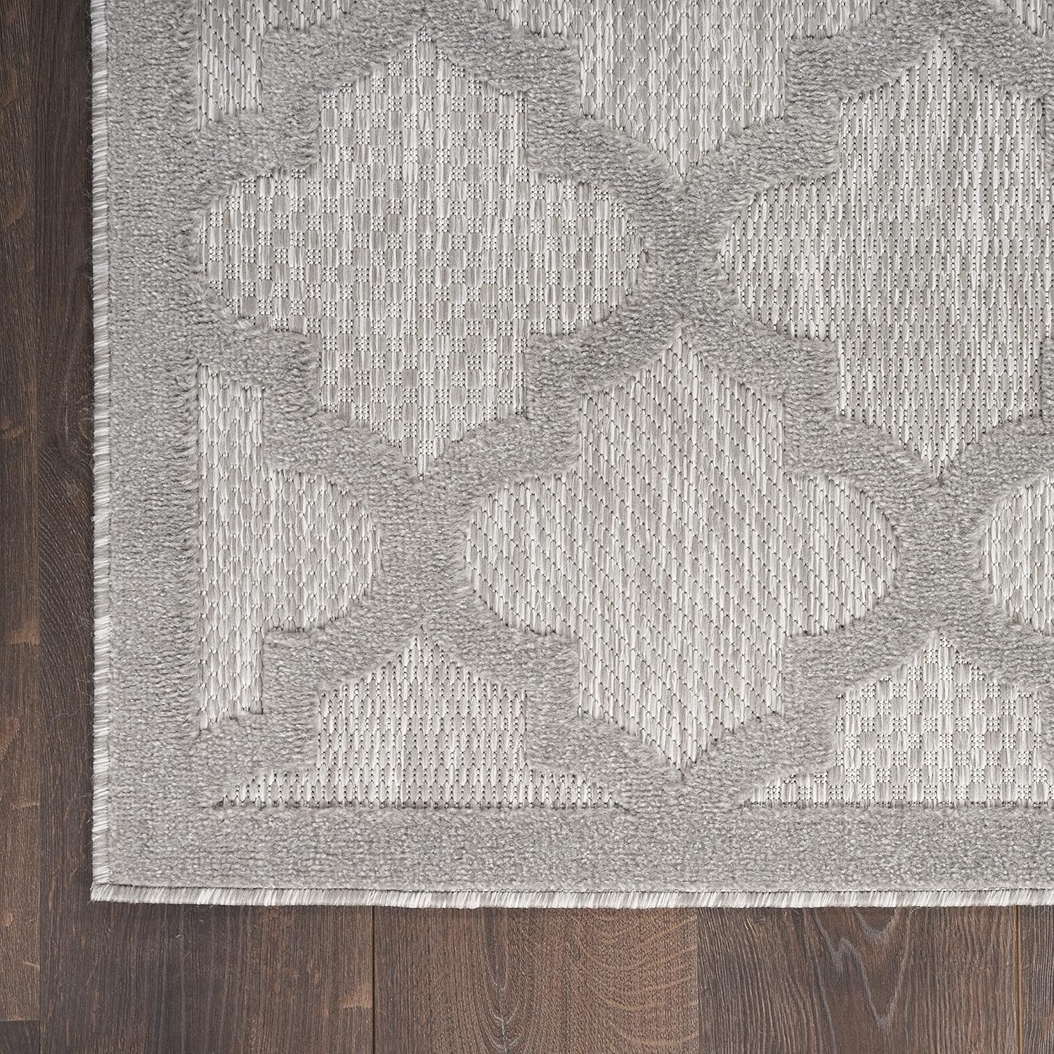 Nourison Easy Care – Alfombra marroquí de 2 x 4 pies, enrejado, fácil limpieza, no se desprende, para dormitorio, sala de estar, comedor, patio