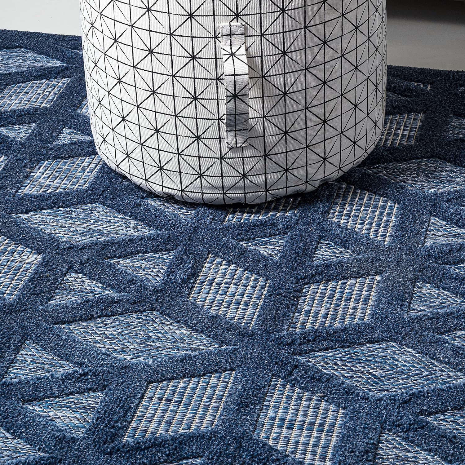 JONATHAN Y IBZ102B-5SQ Talaia – Alfombra geométrica neutra para interiores y exteriores, estilo bohemio, geométrico, fácil limpieza, dormitorio,