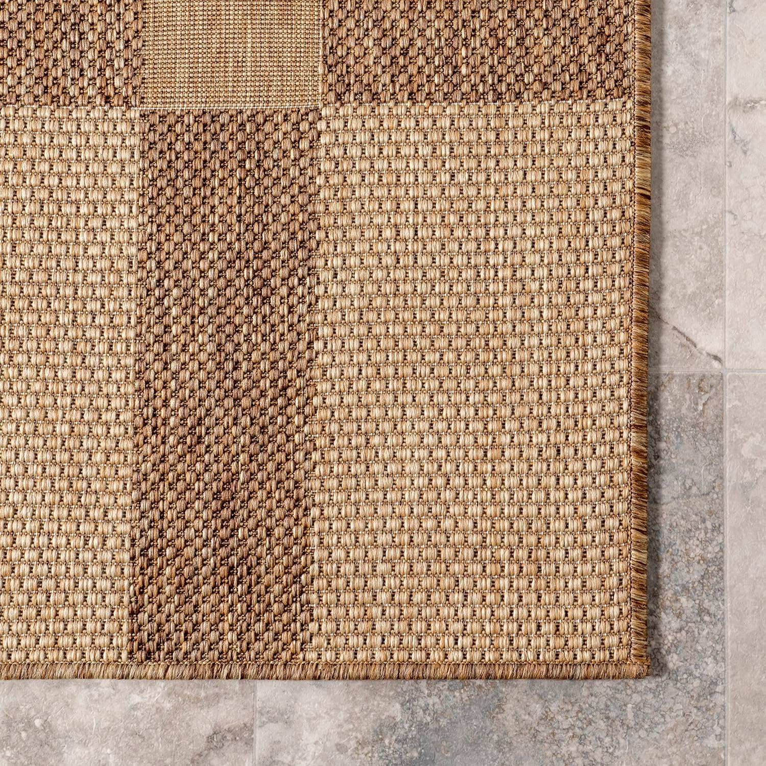nuLOOM Natasha – Alfombra casual a rayas para interiores y exteriores, 5 x 8 pies, color beige