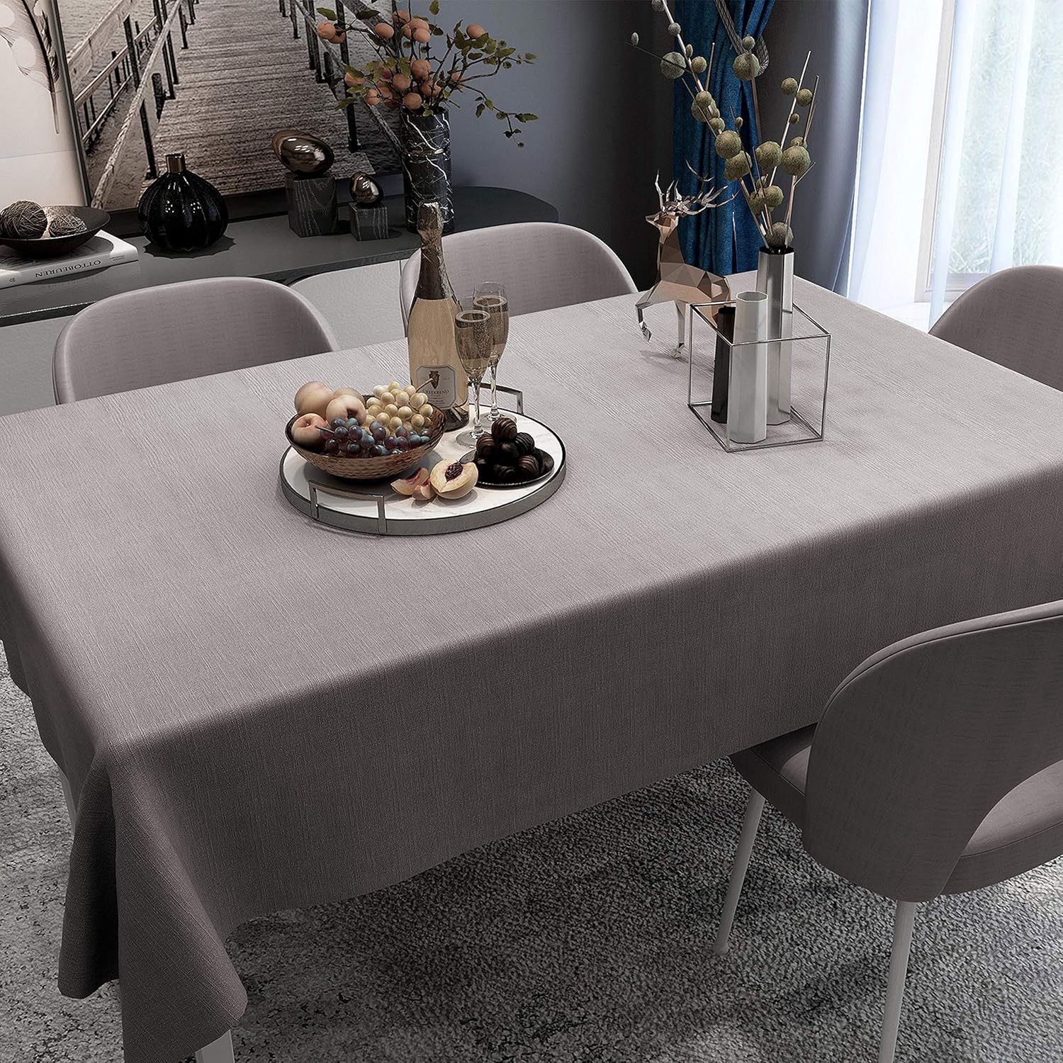 Obstal – Mantel de PVC a prueba de aceite, a prueba de derrames, impermeable, para uso en interiores y exteriores